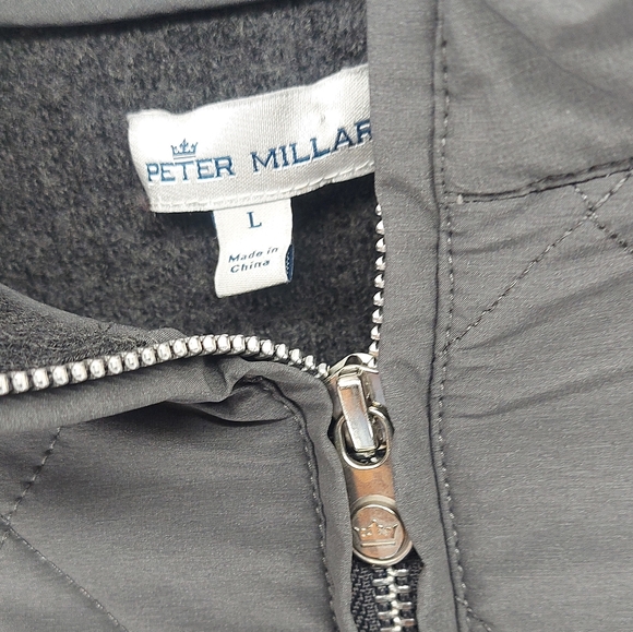 PETER MILLAR Crown Elite Light Hybrid Quilted Jacket SMO Gray Sz L - Picture 5 of 8